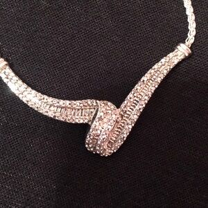 Elegant Silver Knot Necklace